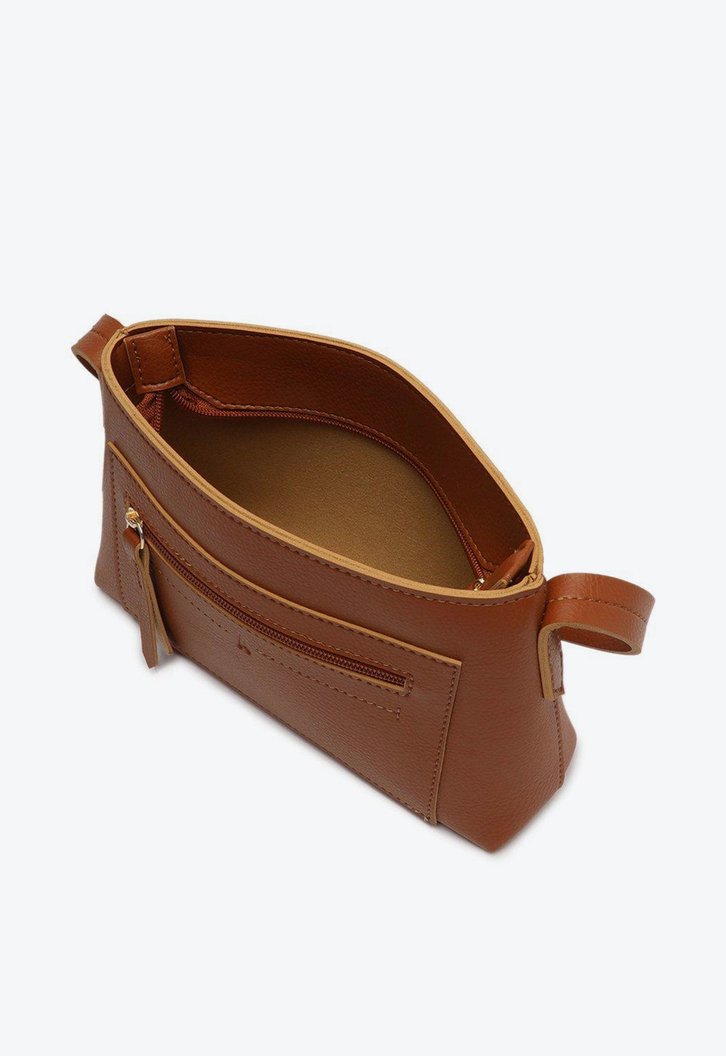 Bolsa Tiracolo Marrom Anacapri Bolso Frontal Média