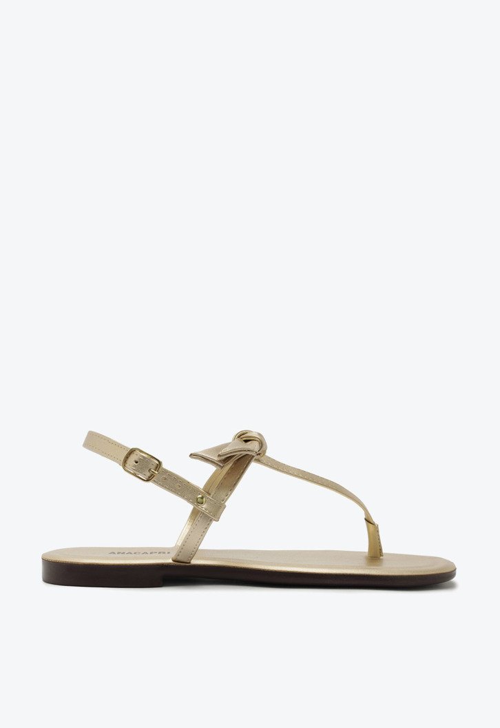 Rasteira Slim Nó Dourada