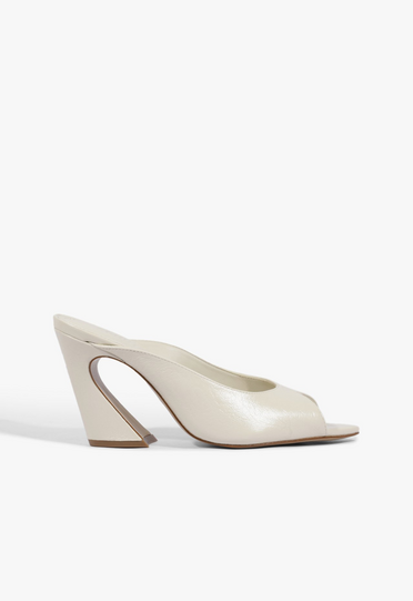 Mule Schutz Lexi Block Couro Branco | ZZ MALL