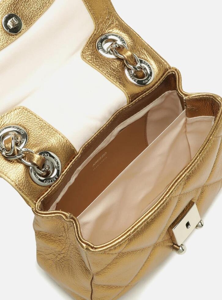 Bolsa Tiracolo Bronze Couro Mizz Pequena