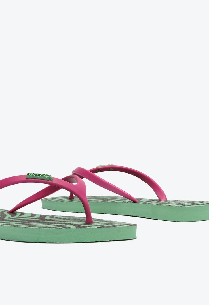 Chinelo De Dedo Verde Brizza Estampa