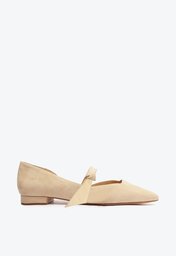 Asymmetric Clarita Mary Jane Flat Nude