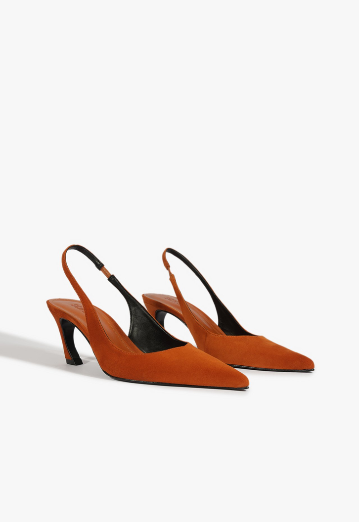 Sapato Scarpin Slingback Lexi Camurça