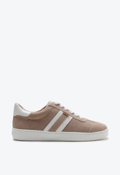 Tênis De Amarrar Rosa Claro Anacapri Listra Lateral