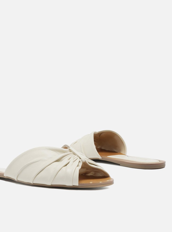 RASTEIRA OFF-WHITE AREZZO COURO FLAT DRAPEADA