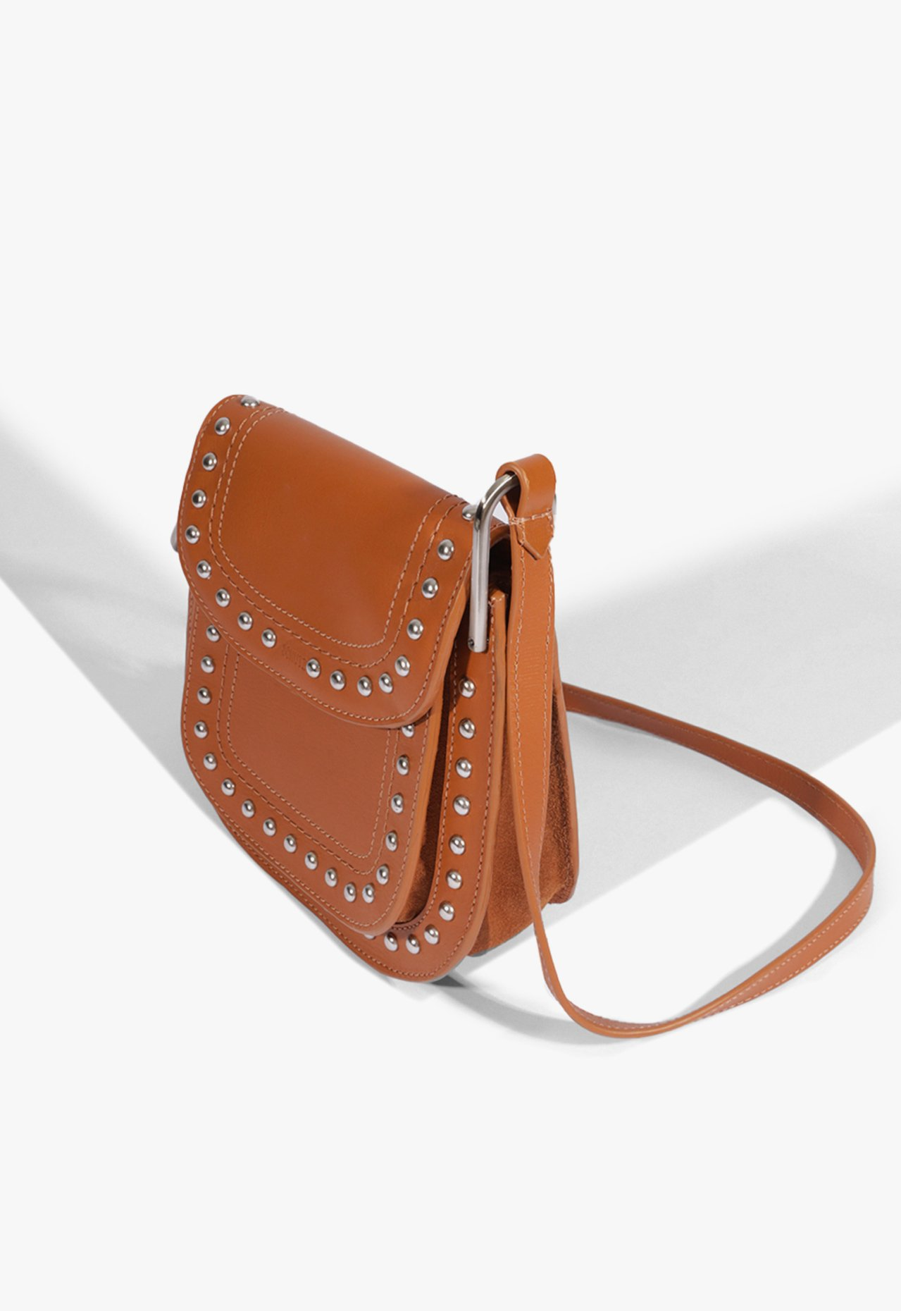 Must 陳 Bolsa Tiracolo Marrom Schutz Couro Tachas | ZZ MALL