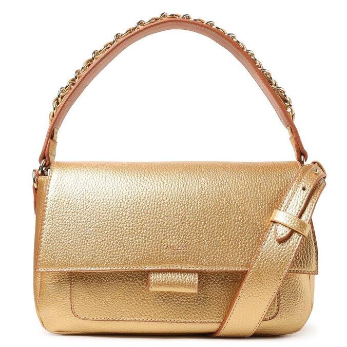 Arezzo bolsa dourada clearance