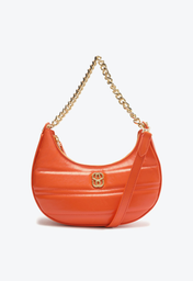Bolsa Laranja Schutz Shoulder Pequena Couro