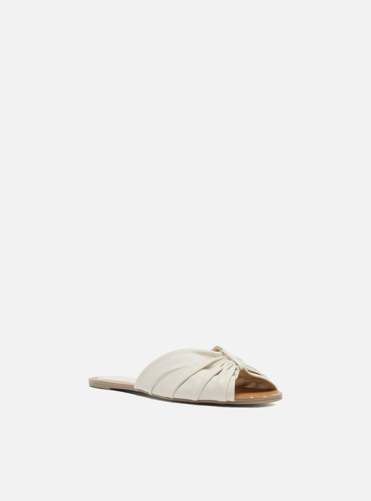 RASTEIRA OFF-WHITE AREZZO COURO FLAT DRAPEADA
