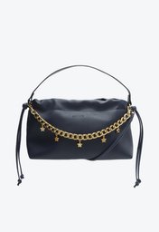 Bolsa Tiracolo Preta Anacapri Franzida Média