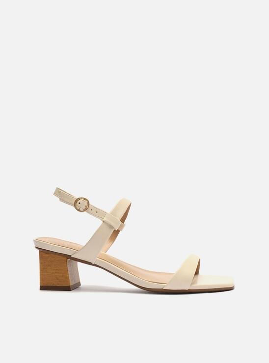 SANDÁLIA OFF-WHITE AREZZO SALTO BAIXO TIRAS