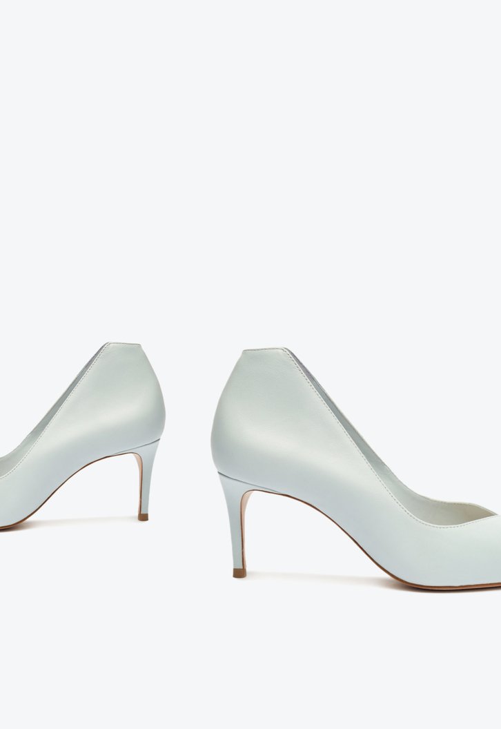Sapato Scarpin Arlette Mid Couro Azul