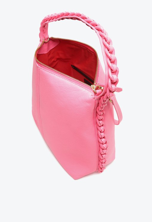 Bolsa Hobo Randall Couro Rosa