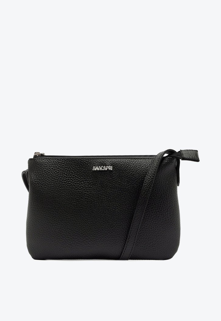Bolsa Tiracolo Preta Anacapri Média Quadrada Básica