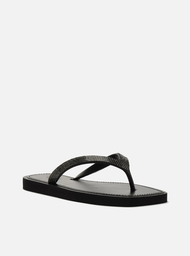 Chinelo de Dedo Preto Recouro Square Strass