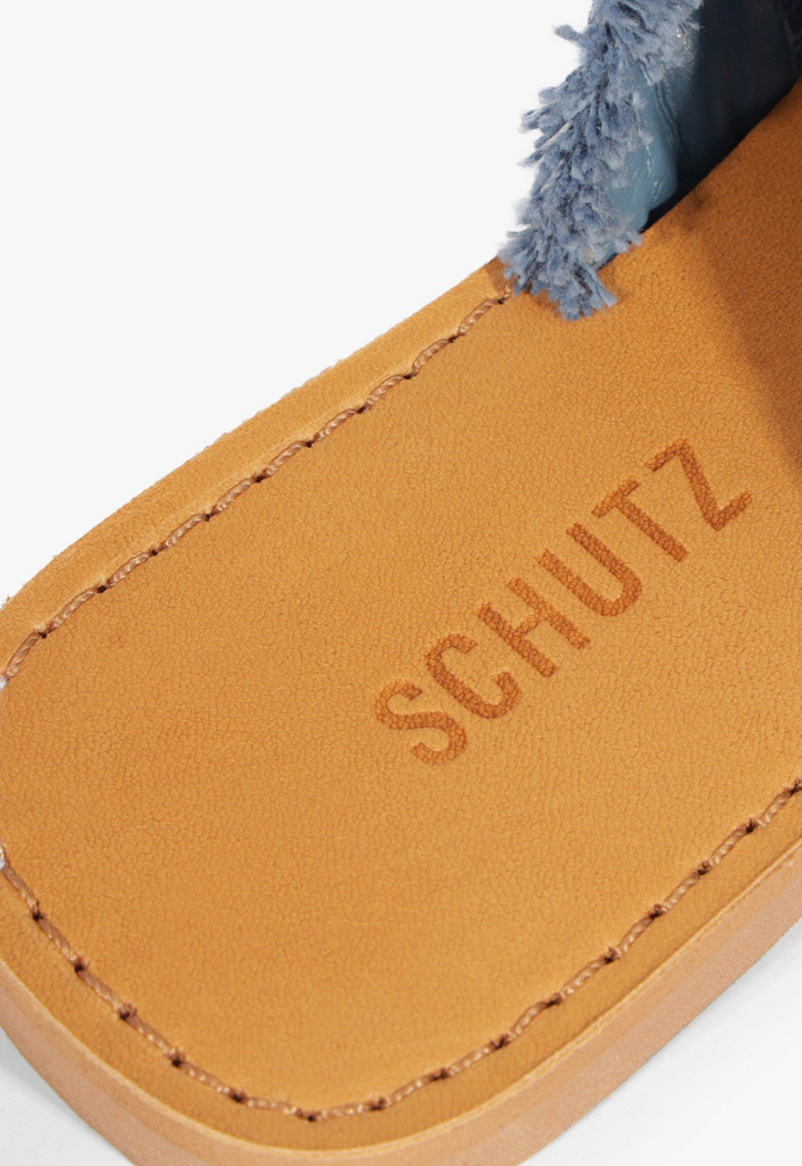 Sandália Rasteira de X Logo Schutz Jeans | ZZ MALL