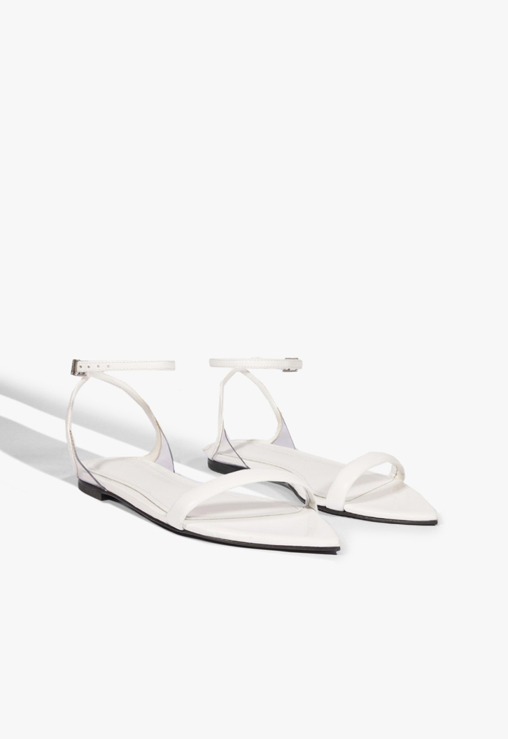 Sandália Skye Flat Couro Branca