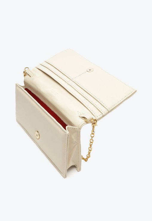 Bolsa Carteira  Believe Matelassê Couro Branca