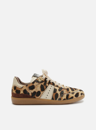 Tênis Animal Print Bege Arezzo Amarração Retrô