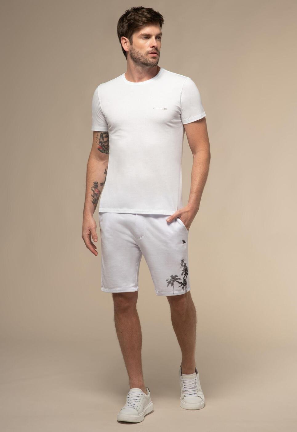 Camiseta Acostamento Blanc Lettering | ZZ MALL
