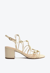 Sandália Off-White Arezzo Bloco Tiras Esferas