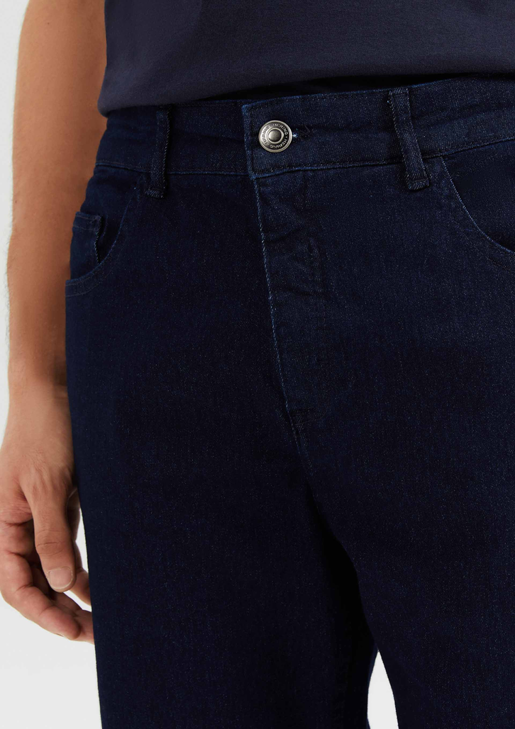 Calça Jeans Azul Hering Básica Reta Com Elastano