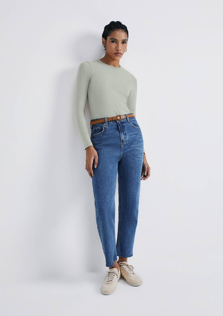 Blusa Verde Hering Básica Manga Longa Slim