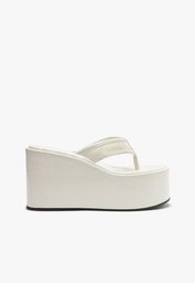Chinelo Plataforma Branco Schutz Zoe Couro