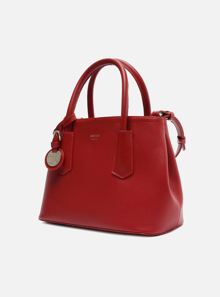 Bolsa Tote Vermelha Arezzo Giorno Média Bag Charm | ZZ MALL