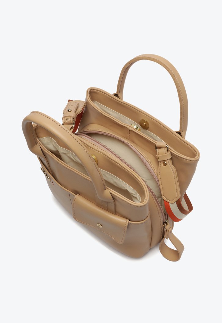 Bolsa Tote Nude Anacapri Multibolsos Média
