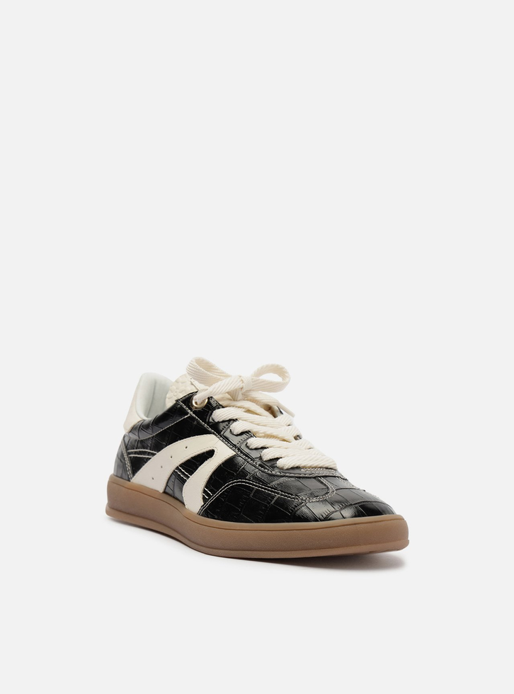 Tênis Preto Croco Amarração ARZ72