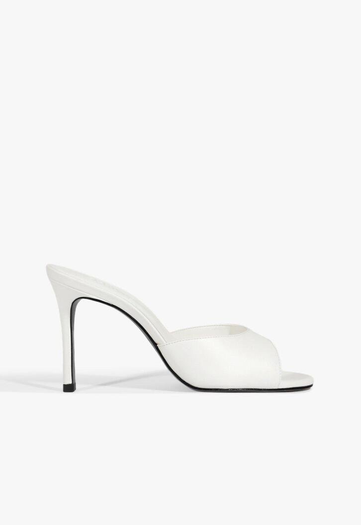 Sandália Mule Cloe Couro Branca
