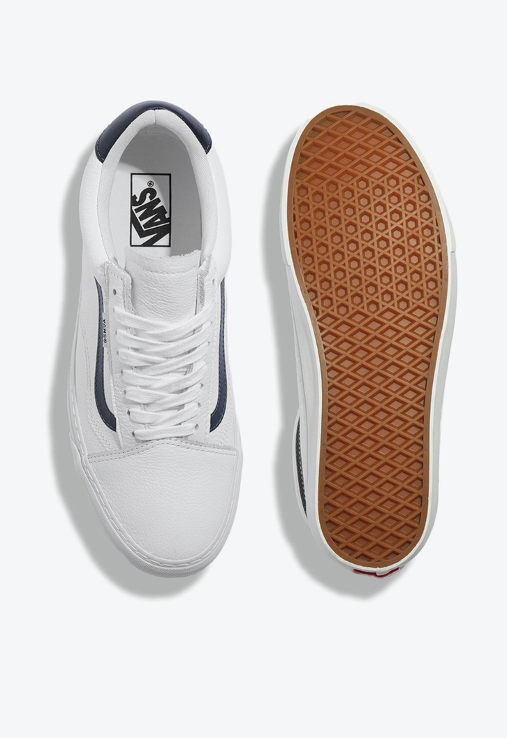 Tênis Old Skool Leather White Navy