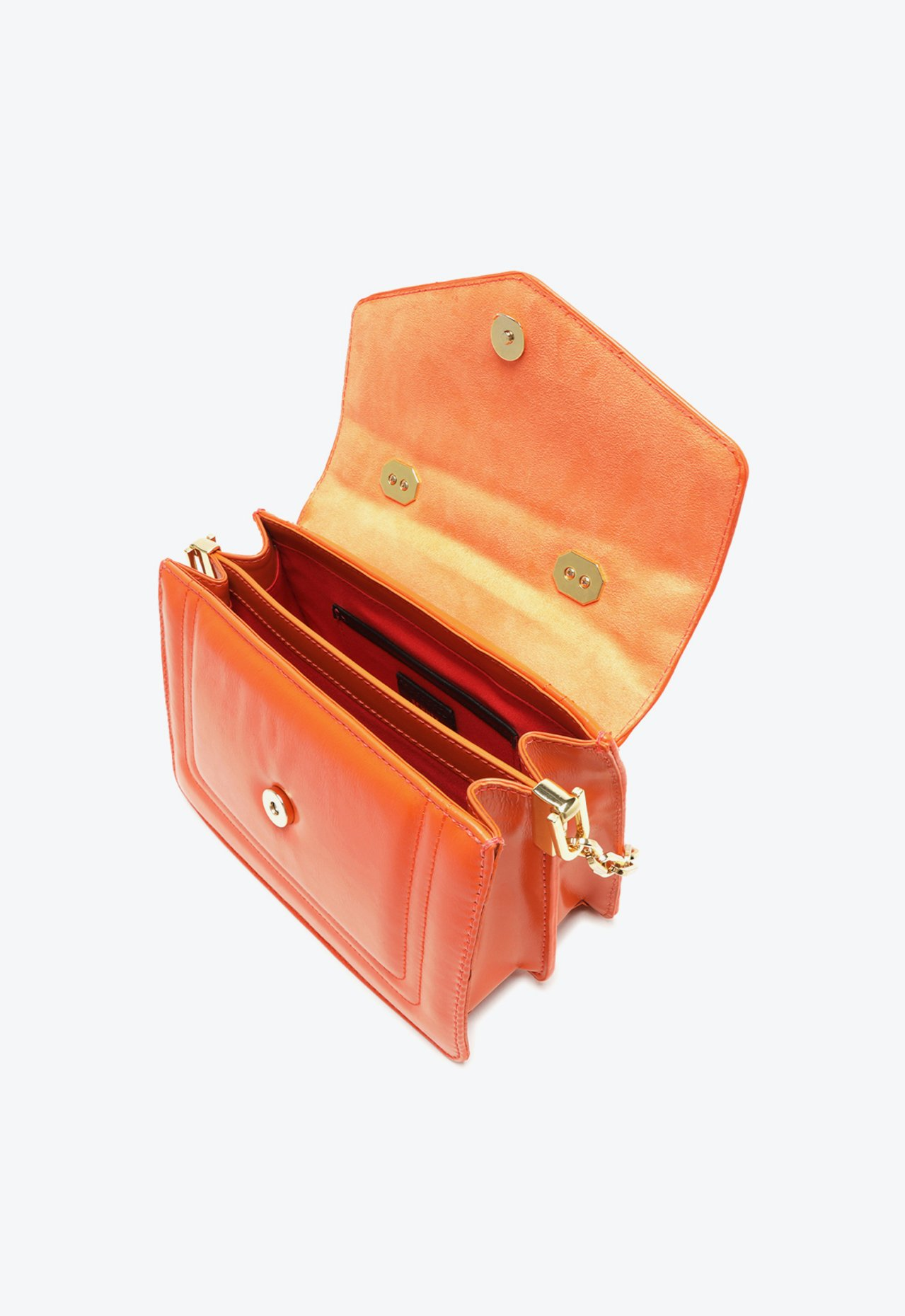 Bolsa Satchel Laranja Schutz Média Verena Couro | ZZ MALL