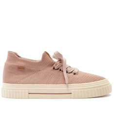 Tênis Knit Sola Alta New Alê Bege