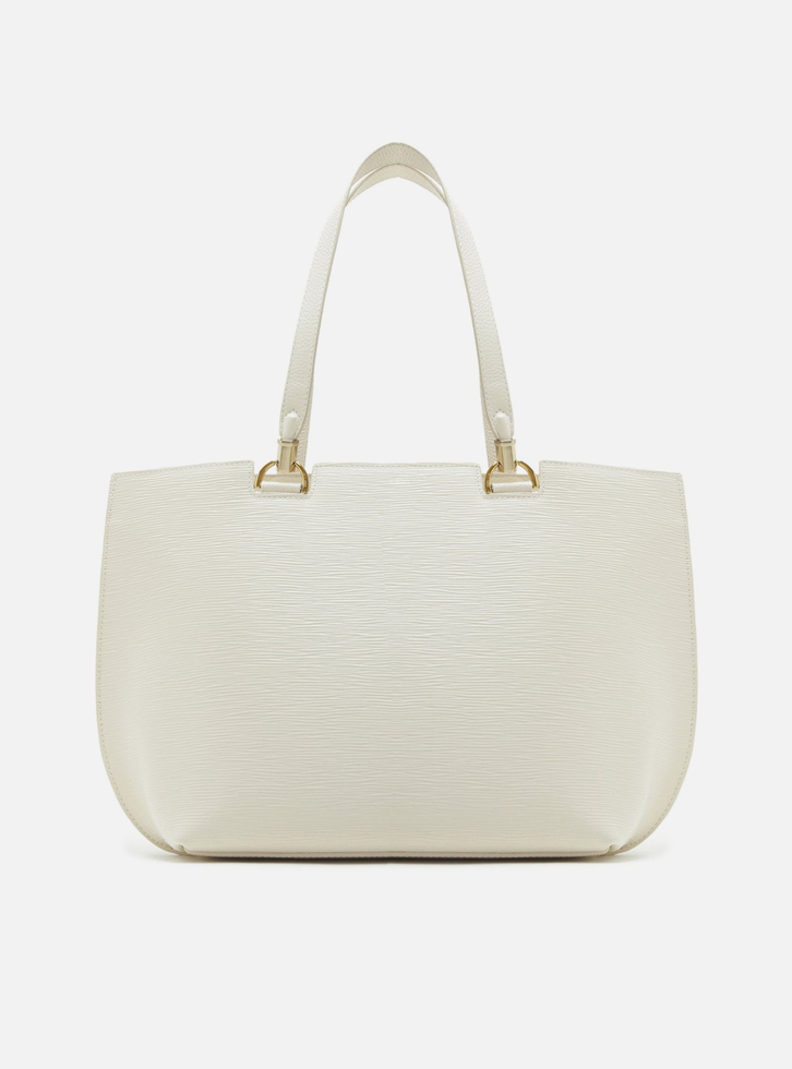 Bolsa Shopping Off-white Arezzo Couro Abraccio Grande