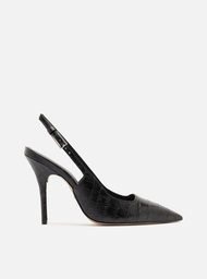 Scarpin Preto Arezzo Salto Alto Fino