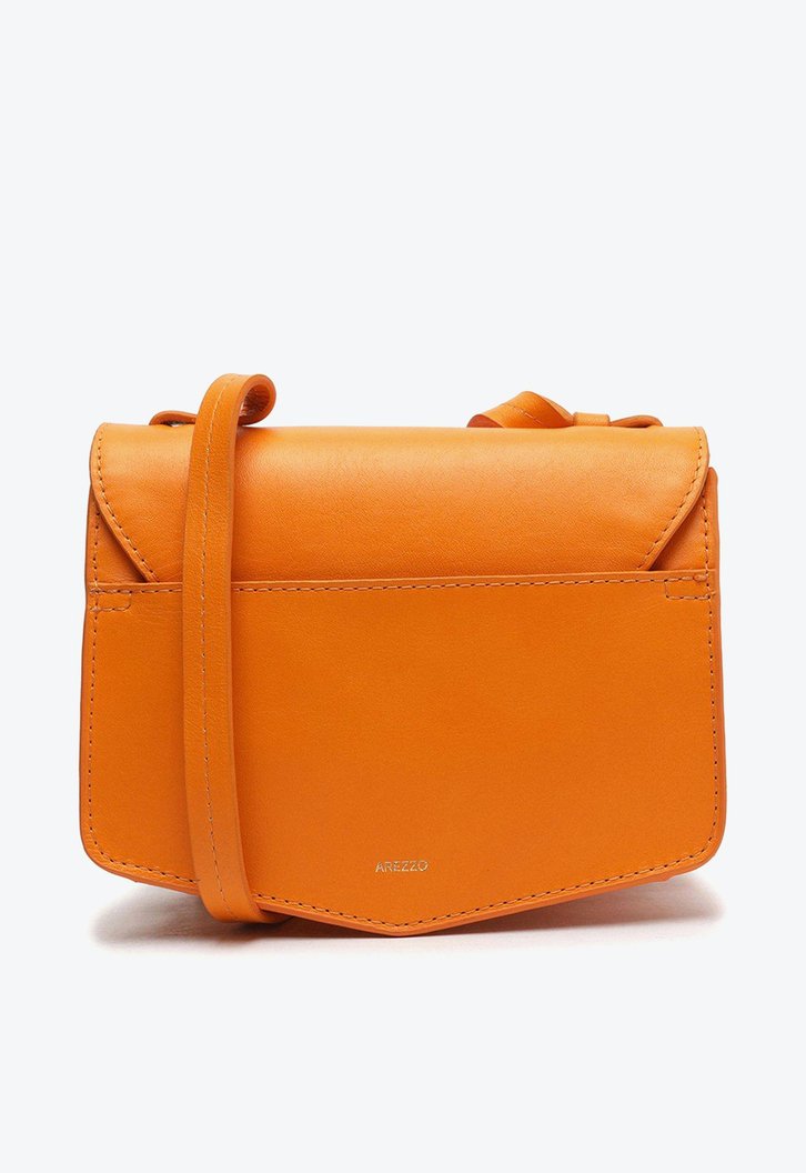 Bolsa Tiracolo Laranja Arezzo Couro Milan Pequena
