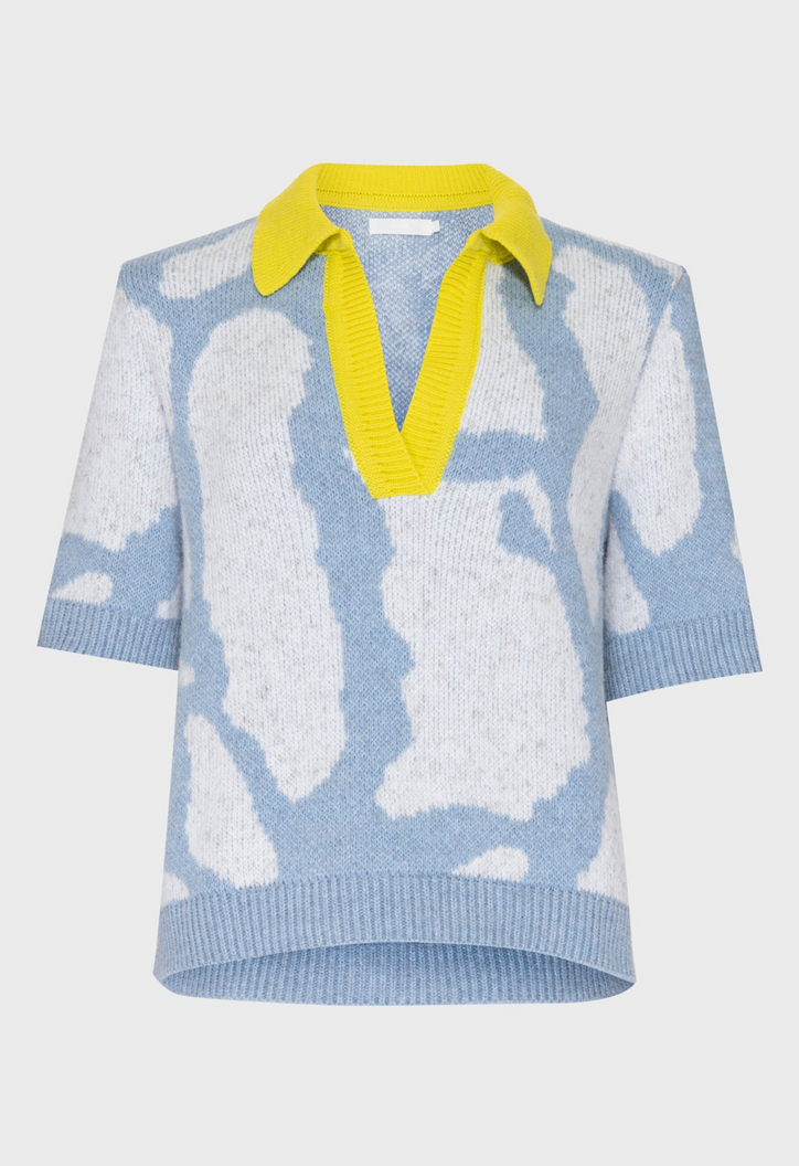 Blusa Tricot Estampada Andressa Branca