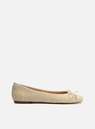 Sapatilha Off-White Arezzo Bico Redondo Tramada