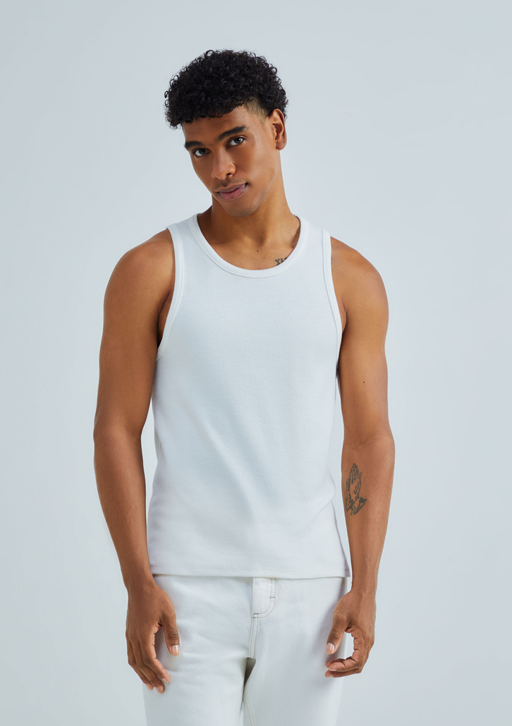 Regata Off White Hering Regular Em Ribana Canelada