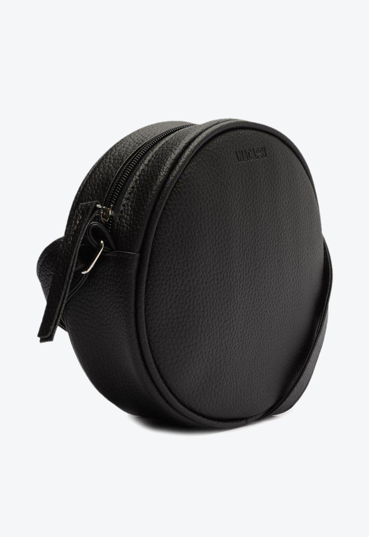 Bolsa Crossbody Preta Anacapri Redonda Pequena