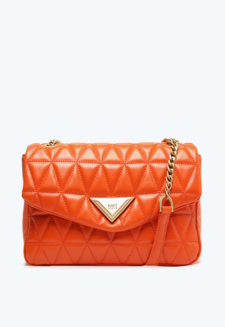 Bolsa Tiracolo Laranja Schutz Grande Matelassê 944