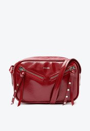 Bolsa Tiracolo Média Fecho Duplo Zíper Vermelha