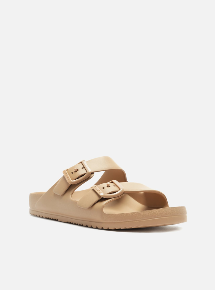 Slide Nude Flatform Tiras Brizza