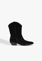 Bota Western Preta Schutz Cano Médio Couro