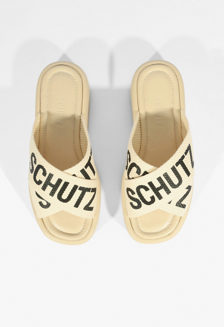 Sandália Plataforma X Schutz Branca | ZZ MALL