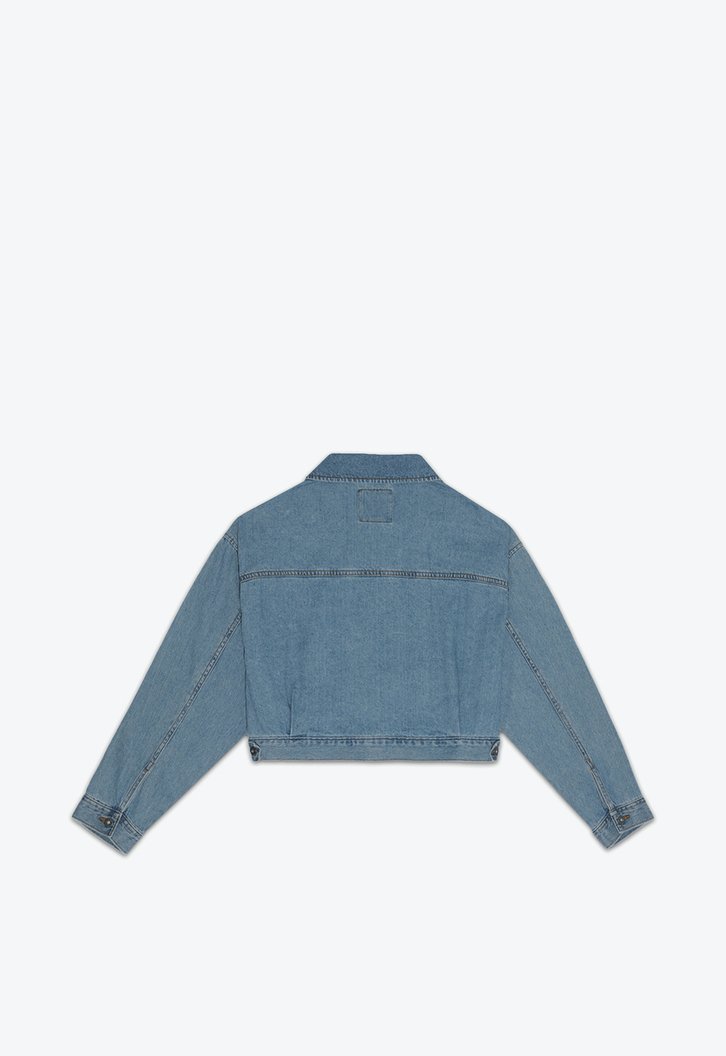 Jaqueta Raynes Denim Crop Jacket Upland Stonewash