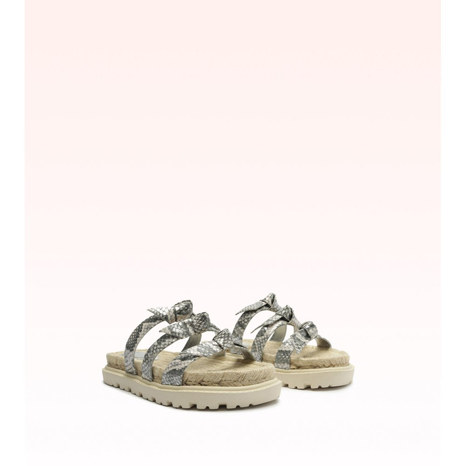 Lolita Espadrille Flat Silver