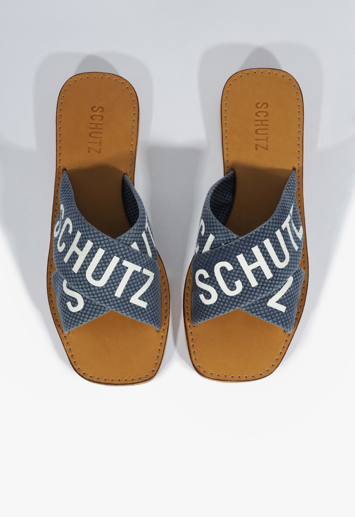 Chinelo X Schutz Azul